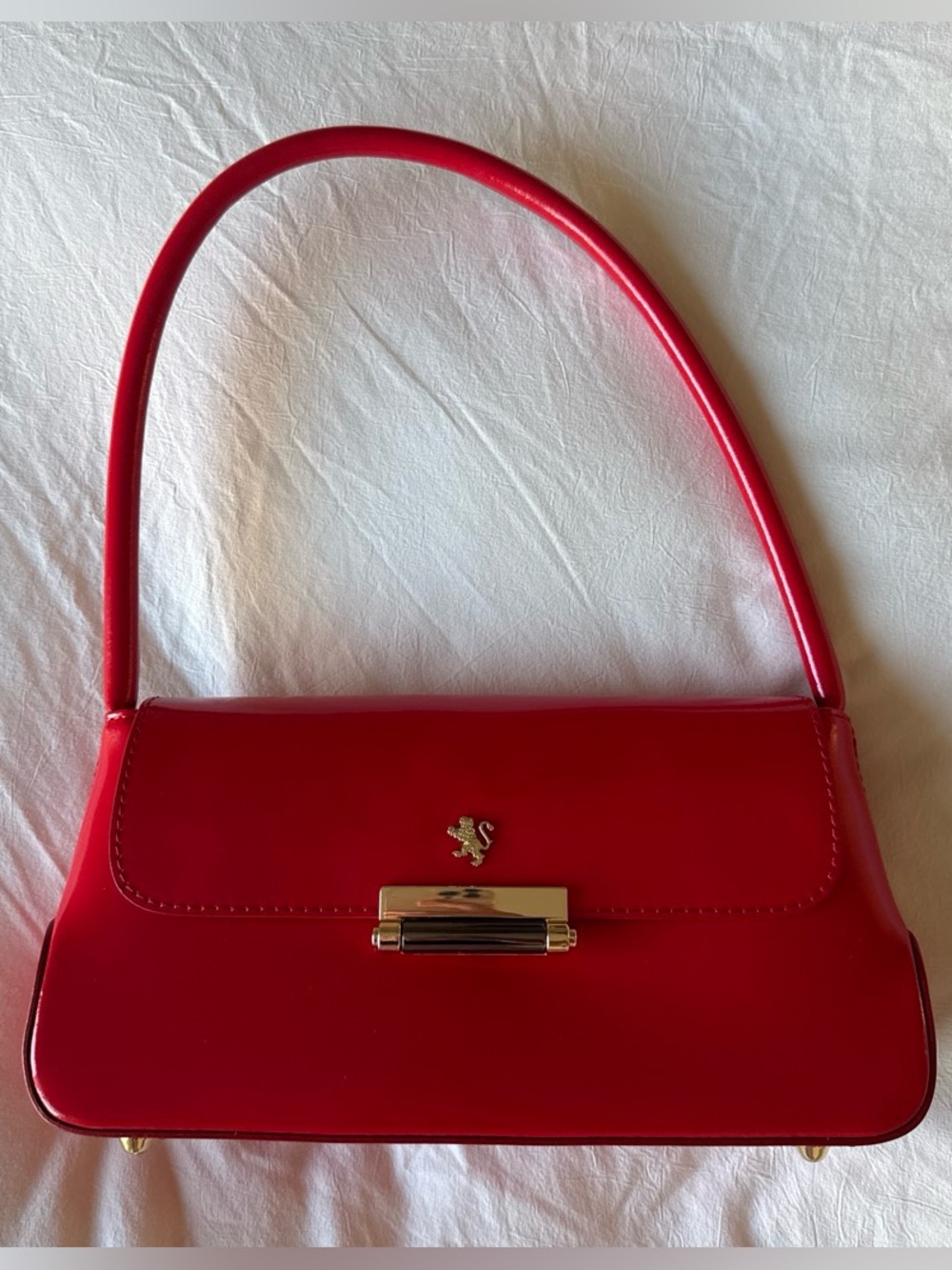 Pratesi Cherry Patent Calfskin Bag